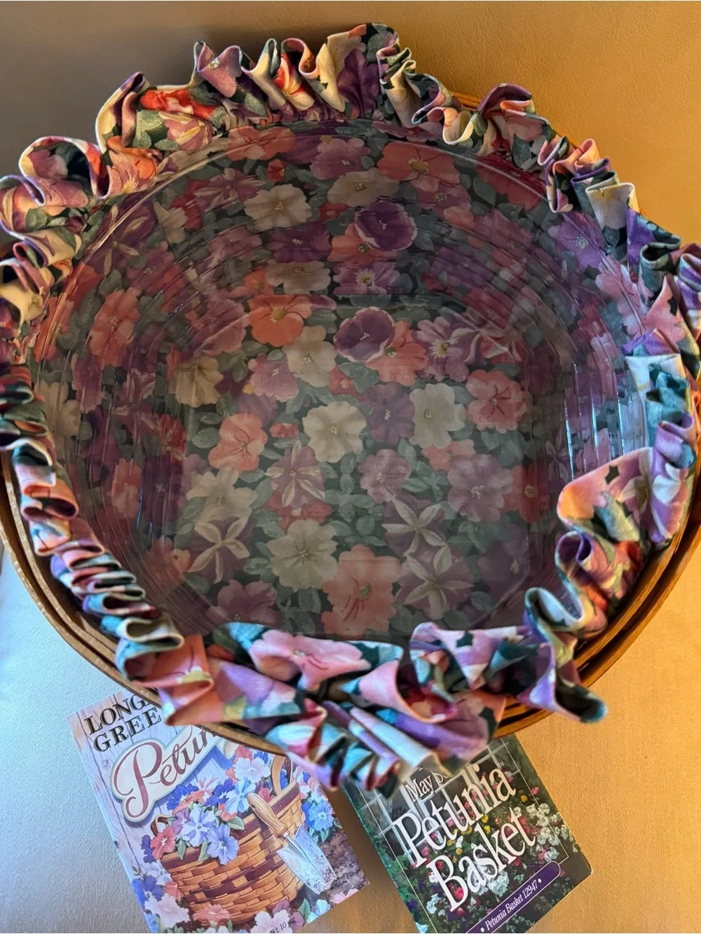 LONGABERGER 1997 MAY SERIES PETUNIA BASKET SET